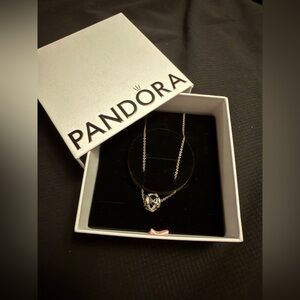 Pandora Sterling Silver Necklace & Charm – Authentic 925 ALE